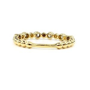 Vente en gros Chine Saint-Valentin Meilleure Qualité Or Jaune Massif 18 carats Diamant Naturel Sertissage en Canal Petites Billes Classiques pour Fête Féminine - Product Image 3