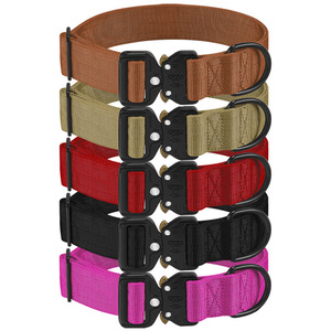 <span class=keywords><strong>Collar</strong></span> táctico de nailon de doble capa para perros, duradero a prueba de explosiones para hebilla <span class=keywords><strong>Cobra</strong></span> con cinta para mascotas medianas y grandes - Product Image 1