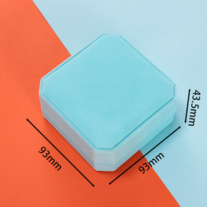 Octagonal Velvet Jewelry <b>Box</b> Small Size For Ring Pendant Earring <b>Storage</b> Flannel <b>Material</b> DIY Accessories - Product Image 2