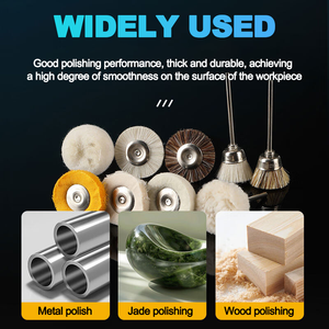 Ruizelin <span class=keywords><strong>Brosse</strong></span> de polissage en laine et coton avec tige de 2,35 mm pour bijoux, jade, finition miroir et cirage - Product Image 6