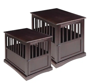 Table d'appoint en bois de luxe pour animaux de compagnie (table d'appoint 2 en 1 / niche pour chien) - Product Image 2