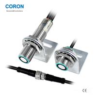 CORON QR18-ZTS60P3 Capteur de détection à ultrasons à double faisceau anti-interférence, indice de protection IP67, avec boîtier métallique, PNP