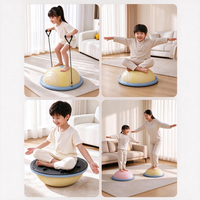 Premium 58cm Yarım Denge Topu Patlamaya Dayanıklı Yarım Küre Yoga Pilates Denge Çeviklik Koordinasyonu Çekirdek Eğitimi Fitness Ekipmanları