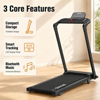 Tapis de Course Pliable Bluetooth Musical Inclinable Manuel pour la Maison et le Bureau – Équipement de Fitness et de Marche