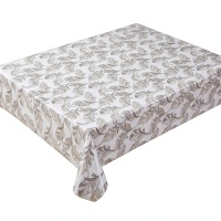 Nappe en PVC de style européen classique, motif de feuilles élégantes, imperméable, anti-taches, housse de table en plastique