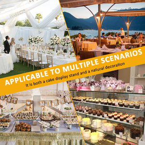Soporte de Madera de Sapelli Personalizable para Postres - Redondo, Exhibidor de Pasteles para Uso en Hoteles y Restaurantes con Impresión de Logotipo - Product Image 5