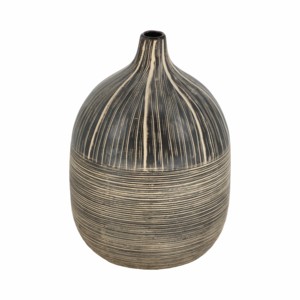 Vaso in Ceramica Contemporaneo Rotondo, Decorazione Moderna per Soggiorno, Camera da Letto, Ufficio, Esposizione Domestica - Product Image 1