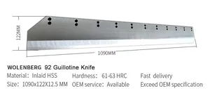 WOHLENBERG 92G Paper Cutting Machine Knife Guillotine Blade Sod Cutter Inlaid T1 HSS