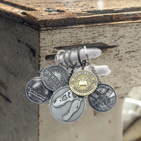 Fournisseur direct d'usine de porte-clés en métal faits à la main, vintage, imperméables et personnalisés, pour la promotion