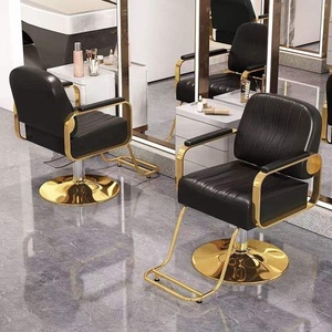 Fauteuil de Barbier Ergonomique Moderne et Durable en Cuir PU Écologique avec Cadre en Acier Inoxydable, Inclinable, Réglable et Rotatif pour Gym et Hôtel - Product Image 3