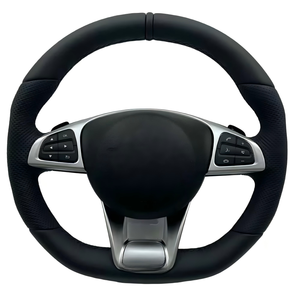 Volante Deportivo de Cuero con Diseño de Fibra de Carbono para <span class=keywords><strong>Mercedes</strong></span> C63/C63s/W204/W205, Sin Airbag - Product Image 3