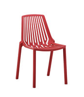 Chaise de salle à manger en plastique blanc empilable sans accoudoirs, moderne, pour café, restaurant, extérieur et intérieur, vente en gros directe usine