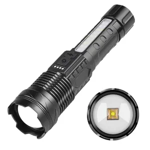 30W LED laser COB Strong Light Flashlight Portable Rechargeable 2600mAH Bright Household LED Lamp Built in Battery