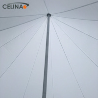 Tente de plage Celina 39'4'' (12m) série TP, tente d'événement en forme d'étoile, imperméable, tentes et chaises de mariage pour 150 personnes
