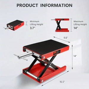 Gato de tijera para motocicleta de 1100 libras de alta resistencia, adecuado para motocicletas Cruiser, vehículos todoterreno y ATV - Product Image 6