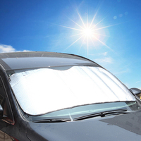Pare-soleil automatique pliable pour pare-brise de voiture, double film argenté anti-UV, protection solaire pour voiture