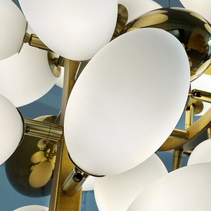 <span class=keywords><strong>Lampadario</strong></span> di Lusso in Stile Nordico con <span class=keywords><strong>Sfere</strong></span> di Vetro <span class=keywords><strong>a</strong></span> Ramo d'Albero di Design per Ristorante Villa e Tavolo da Pranzo di Hotel - Product Image 6