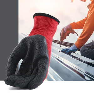 Guantes de Trabajo con Certificación EN388, Guantes de Seguridad Industriales Personalizados de Poliéster de Calibre 10 con Recubrimiento de Látex Arrugado - Product Image 4