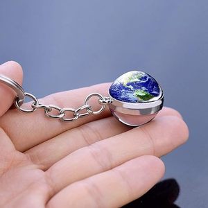 Universe Earth Glass Key Chains Key Chain Glasses Glass Key Chain Custom logo