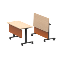 Bureau pliable modulaire minimaliste multifonctionnel à rabat pour le bureau et la salle de classe, mobilier de formation et table d'activités