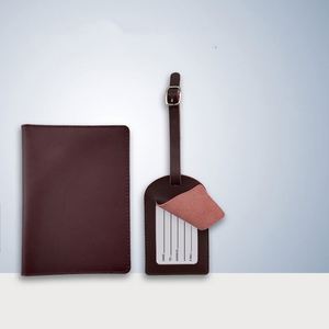 Genuine Leather High Quality <b>Passport</b> Bag Card Holder Travel <b>Wallet</b> Credit Card <b>Wallet</b> Card <b>Passport</b> Cover& Luggage Tag - Product Image 6