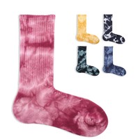 Vente en gros Tie Dye Crew Chaussettes Coton Skate Coloré Drôle Cyclisme Course à pied Randonnée Hip Hop Casual Hommes Sport Chaussettes pour Unisexe
