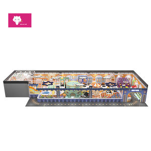 Grand labyrinthe Advanced <span class=keywords><strong>Ninja</strong></span> Challenge Grand Trampoline combinaison multi-éléments aire de jeux intérieure personnalisée pour enfant - Product Image 4