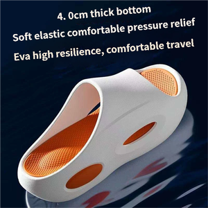 Sandalias de EVA de doble capa simples de moda para hombre para verano, chanclas antideslizantes antiolor para acampar al aire libre, nuevo estilo para parejas - Product Image 4