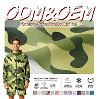 Kain Rajut Jersey Nilon Bambu Bermotif untuk Atasan Olahraga Musim Panas dan Pembuat Pakaian Kaos Pendingin