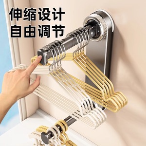 Suction Cup Clothes Hanger Wall Mounted Telescopic Rod With Tpe Material For Space Saving Storage Rack - Product Image 2