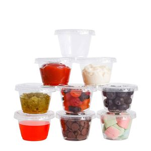 Contenedor de Salsa Desechable de Plástico, Mini Vaso de Porción de PP con Tapa - Product Image 6
