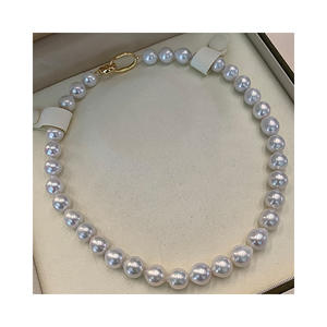 Collar de Perlas de Agua Dulce Barrocas de 9-11 mm, Joyería de Moda Sencilla, Estilo Desvanecido de Ni Ni's - Product Image 5