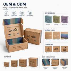 Factory Wholesale Biodegradable Recycled Kraft Corrugated Foldable Shipping Packaging <b>Box</b> with Hot Stamping for Food Packaging - Product Image 5