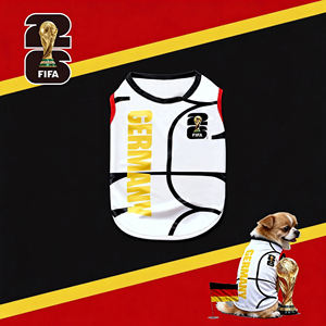 FIFA World Cup Officiële Licentie Huisdierkleding Hondenkleding Ultralichte Luxe Hondenkleding Meerdere Landen Voetbalteam T-shirts - Product Image 6