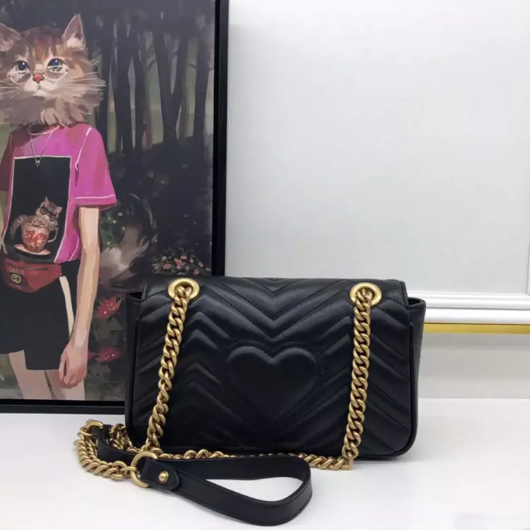 Top mirror quality Genuine Leather marmont bag designer famous brands handbags luxury for women