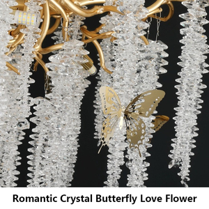 Lampadari Rustici per Camera da Letto e Sala da Pranzo Lampade a Sospensione di Lusso Plafoniere Dorate a LED Lampadari Moderni in Cristallo K9 - Product Image 6