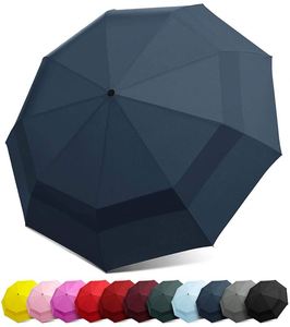 Compact Travel <b>Umbrella</b> W/<b>Windproof</b> Double Canopy Construction - Product Image 1