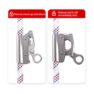 Lanière de sécurité robuste pour travaux en hauteur, protection antichute, polyester, résistance à la rupture 150 kg, boucle à connexion rapide en acier allié - Product Image 3