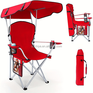 Sedia da <span class=keywords><strong>Campeggio</strong></span> Pieghevole Portatile CE OEM con Tettuccio Opzionale, Poggiapiedi, Borsa Termica, Tasca Laterale e Portabicchieri per Uso Esterno e Cucina - Product Image 1