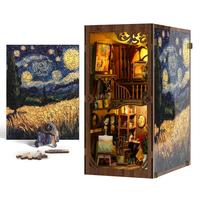 Puzzle 3D en bois Ciel Étoilé & Kit DIY Maison de Poupées Miniature - Ensemble de Modèles de Maisons Miniatures DIY pour Affichage Créatif