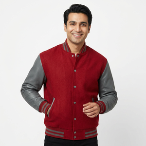 Meilleure vente en usine faite sur commande pour hommes hiver Satin toile veste nouveauté authentique CollegeBaseballjacket pour hommes - Product Image 1