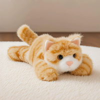 Peluche chat réaliste super douce, rembourrage en coton PP, doublure en maille lavée, unisexe, pour enfants, anti-stress, cadeau d'anniversaire