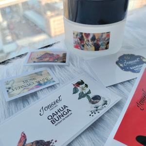 Etiquetas Adhesivas de Vinilo PVC Impermeables con Logotipo Personalizado, Etiquetas 'Gracias' Troqueladas para Pequeñas Empresas, Perfumes, Lápiz Labial, Cuidado de la Piel - Product Image 1