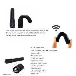 Antenne radio portable double bande <span class=keywords><strong>V</strong></span>/U 144/430MHz Type court talkie-walkie flexible Antnena - Product Image 2