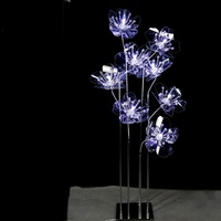 Lampu meja dekorasi lorong upacara pernikahan, lampu alas Led bunga Lotus