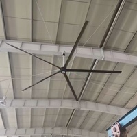 Ventilateur de plafond industriel HVLS, grand ventilateur à haut volume et basse vitesse, ventilateur géant à économie d'énergie pour la circulation de l'air dans les usines, ateliers et entrepôts