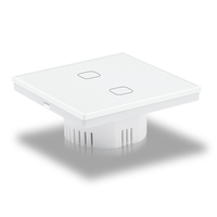 Bon prix UE/Royaume-Uni PC Verre Trempé 1/2/3 Gang Automatisation Domestique Électrique Sans Neutre Tableau Moderne Interrupteur Mural Tactile pour Éclairage
