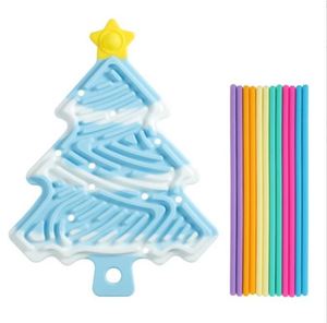 Rompecabezas Infantil Popular de la Serie Navideña, Juguete Antiestrés con Diseño de Árbol de Navidad, Tablero Sensorial de Silicona - Product Image 4