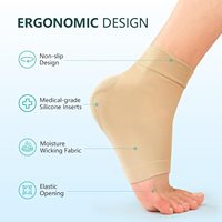 Protège-talon pour tendon d'Achille, chaussettes à compression rembourrées, chaussettes en gel pour le talon pour la bosse de Haglunds, la bursite, la tendinite et la sensibilité