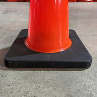 Cône de signalisation routière en PVC durable et réfléchissant, élastique, 12, 18, 28, 36 pouces, blanc, de qualité ingénierie, pour la sécurité et la prévention des collisions